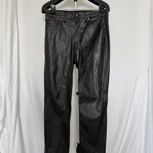 GAP Women's Black Slim Faux Leather Pants